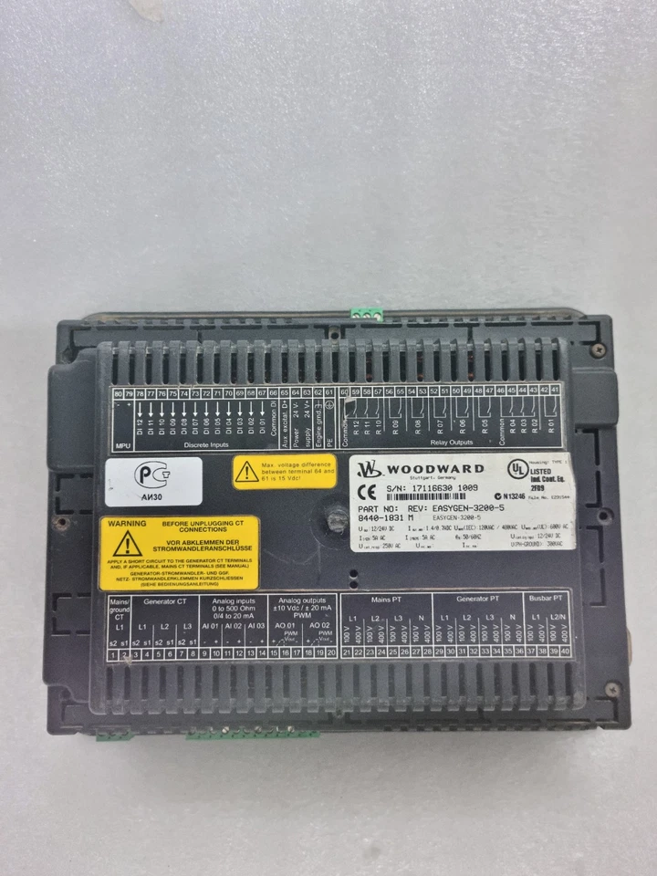 WOODWARD EASYGEN-3200-5 8440-1831 M CONTROLLER EASYGEN32005 MADE IN GERMANY
